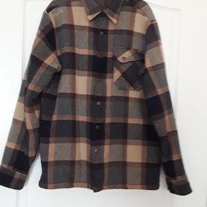 Billabong Men's Lined Plaid Coat XL